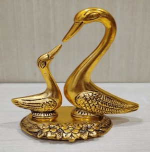Fengshui Pair of Golden Swan Set