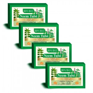 Neem Tulsi Soap - Front - Pack of 3