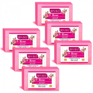 Doviko Handmade Rose Soap - Main - Pack of 6