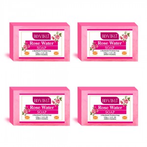 Rose Water Soaps - Front - Pack of 4