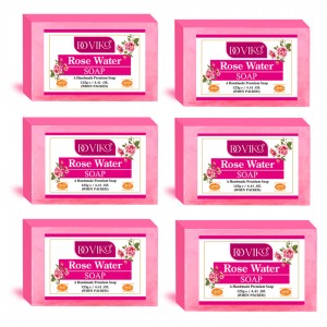 Rose Water Soaps - Front - Pack of 6