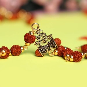 Rudraksha Bracelet Featuring Om Namah Shivay