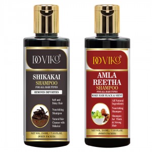 Shikakai and Amla Reetha Shampoo - Front - Pack of 2 (420ml)