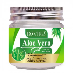 Doviko Organic Aloe Vera Transparent Gel for Hair & Skin - Pack of 1 (200g) - Front
