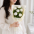 Snow Blossom 6 White Roses Bouquet in Girl's Hand