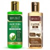 Doviko Aloe Vera Shampoo and Castor Hair Oil - Pack of 2 (420ML) - Front