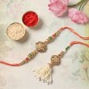 Beads Pendant Rakhi Set for Bhaiya Bhabhi with Dry Fruits - Angle 5