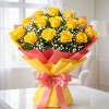 Bunch of 15 Yellow Roses