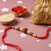 Rudraksha Rakhi with Mixed Dry Fruits - Angle 2