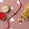 Rudraksha Rakhi with Mixed Dry Fruits - Angle 3