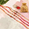 Rudraksha Rakhi with Dry Fruits - Set of 4 - Angle 2