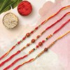 Rudraksha Rakhi with Dry Fruits - Set of 4 - Angle 3