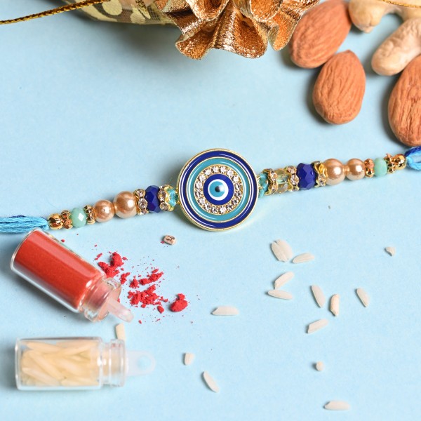 Evil Eye Rakhi with Mixed Dry Fruits - Angle 4