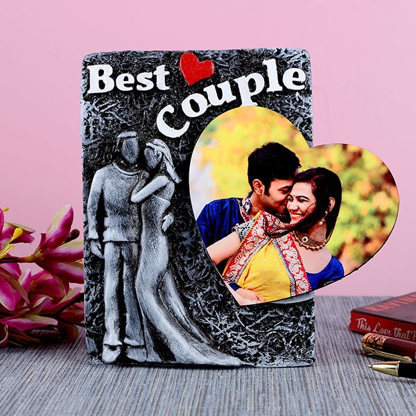 Personalised Best Couple Photo Frame with Heart