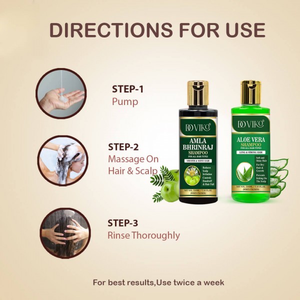 Aloe Vera & Amla Bhringraj Shampoo - Directions for Use