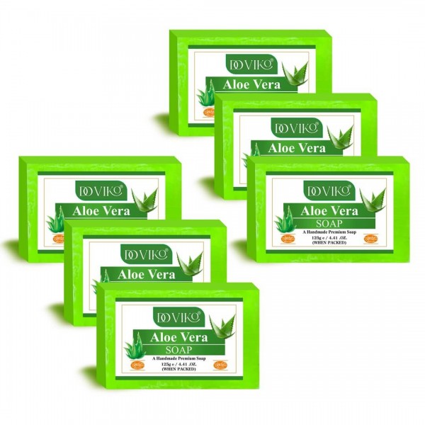 Doviko Aloe Vera Soap Combo - Front - Pack of 6 (750gm)