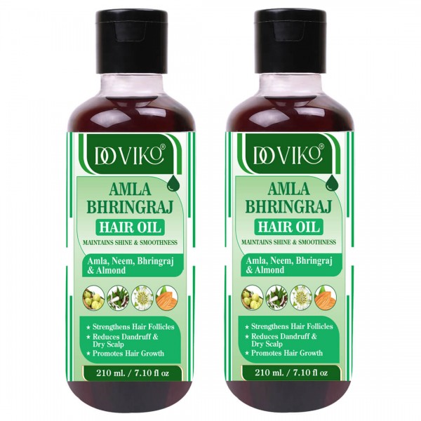 Doviko Amla & Bhringraj Hair Oil - Pack of 2 (420ML) - Front