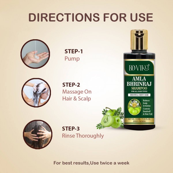 Amla Bhringraj Shampoo - Directions for Use