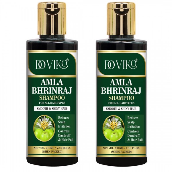 Doviko Organic Amla & Bhringraj Shampoo - Pack of 2 (420ML) - Front