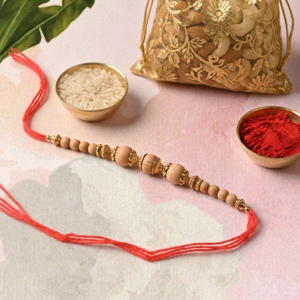 Chandan Rakhi with Dry Fruits - Angle 3
