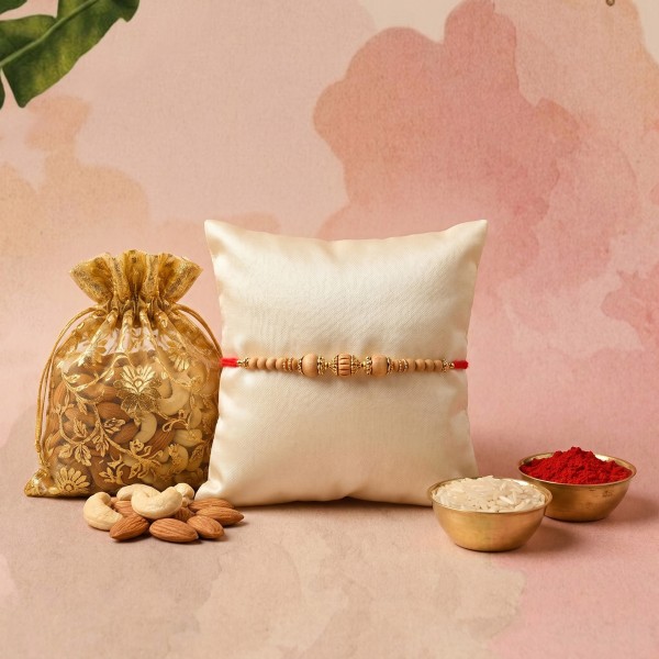 Chandan Rakhi with Dry Fruits - Main