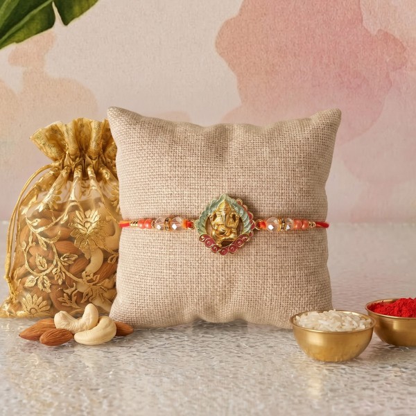 Ganesh Rakhi with Dry Fruits - Main