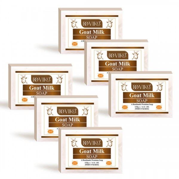 Doviko Goat Milk Soap - Front - Pack of 6 (750gm)