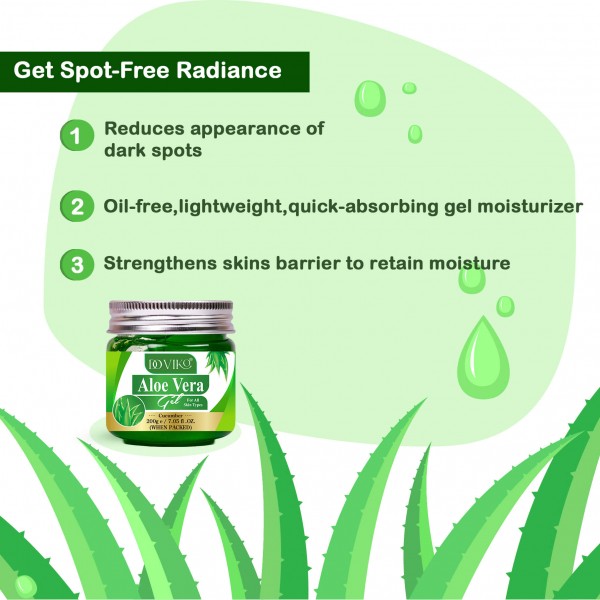 Doviko Pure Aloe Vera Green Gel for Skin & Hair - Spot-free Radiance