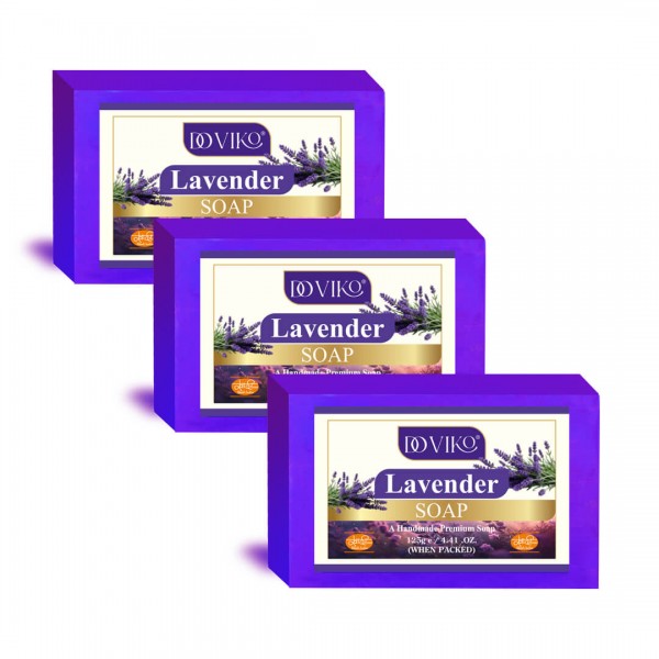 Lavender Soaps - Front - Pack of 3