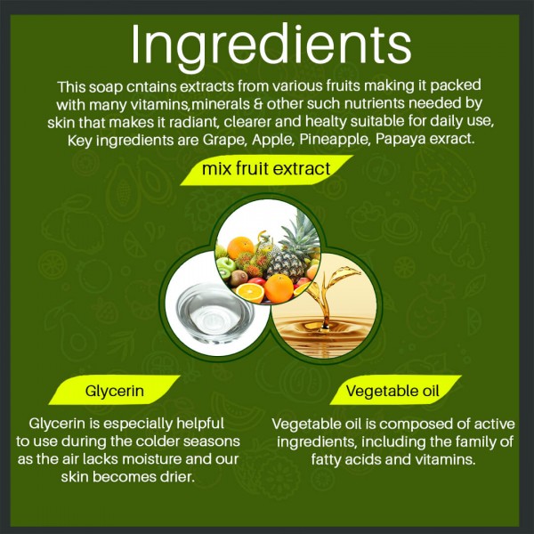 Mix Fruit Soaps - Ingredients