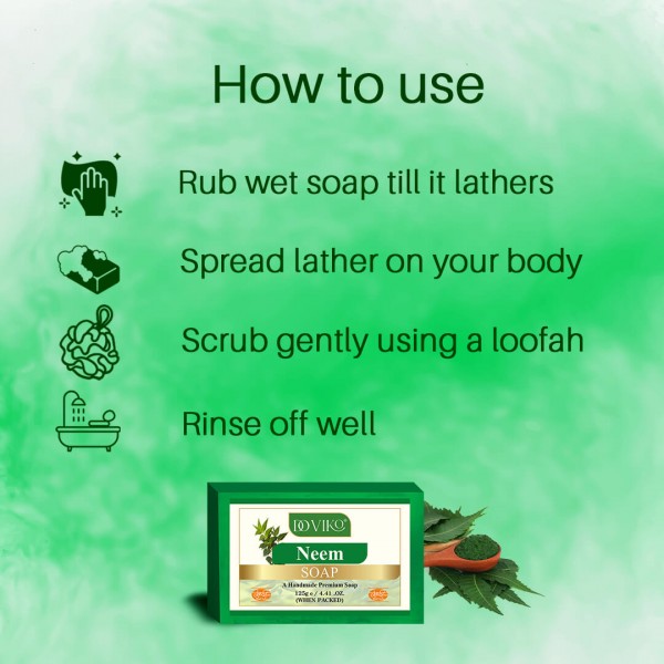 Neem Soaps - Front - How to Use