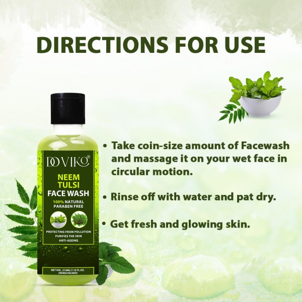 Neem Tulsi Face Wash - Directions for Use