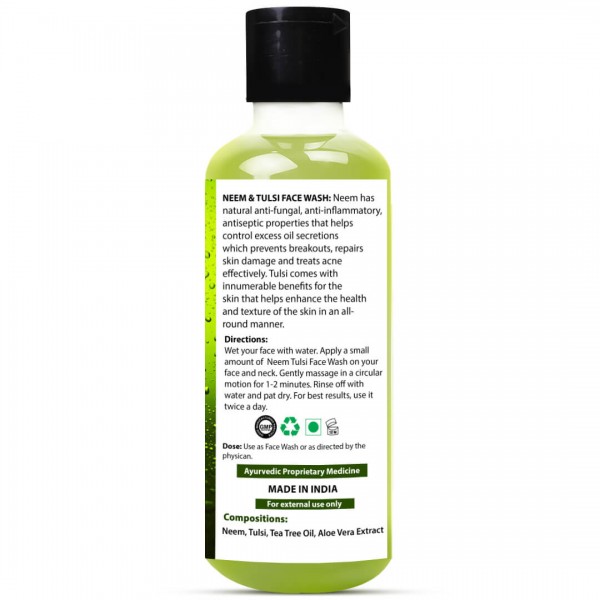 Neem Tulsi Face Wash - Back - Pack of 1