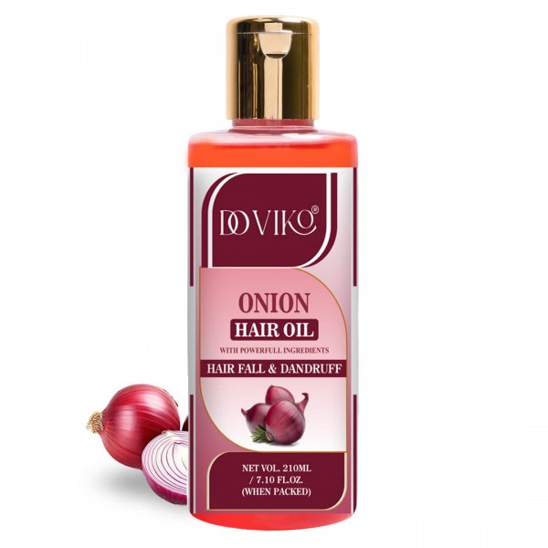 Doviko Natural Onion Hair Oil - Pack of 1 (210 ML) - Front - Creative
