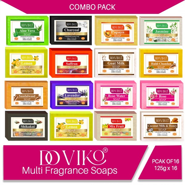 Herbal Soaps Multiple Variants - Pack of 16 (2000g)