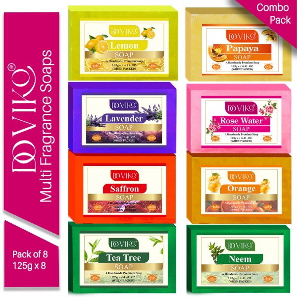 Doviko Herbal Multi Variant Soaps Combo - 8x125g
