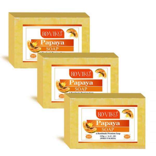 Papaya Soaps - Front - Pack of 3