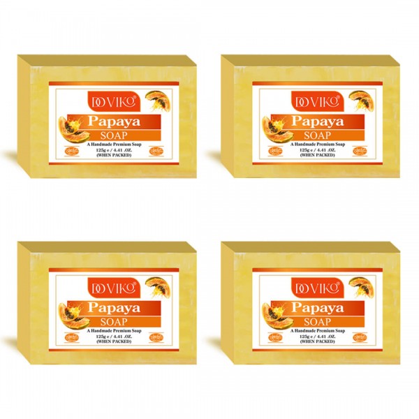 Papaya Soaps - Front - Pack of 4