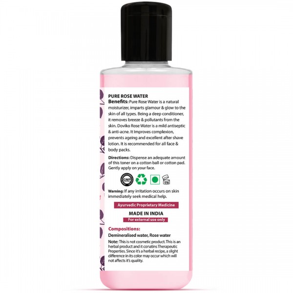 Rose Water (Gulab Jal) - Back - Pack of 2 - 210ml