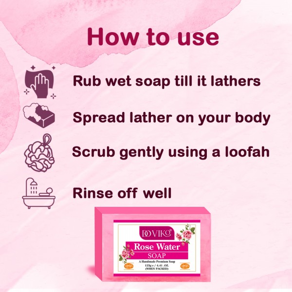 Rose Water Soaps - How to Use