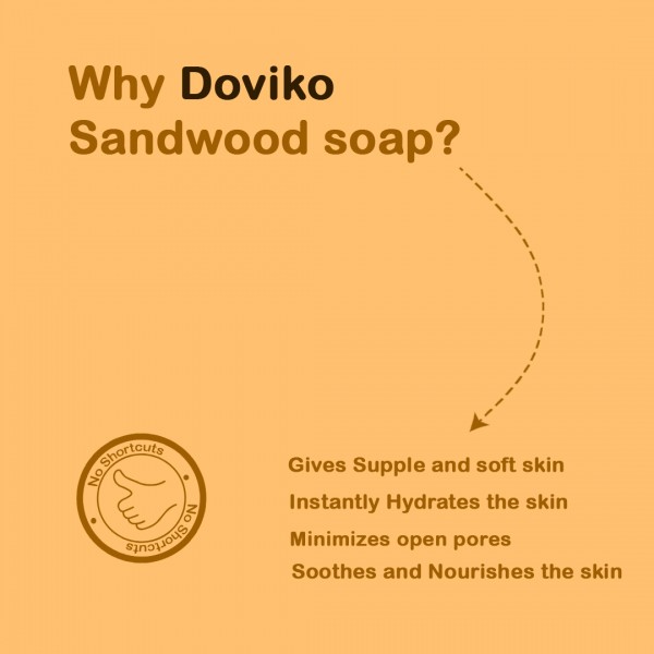 Doviko Handmade Sandalwood Soap - Ingredients - Pack of 4
