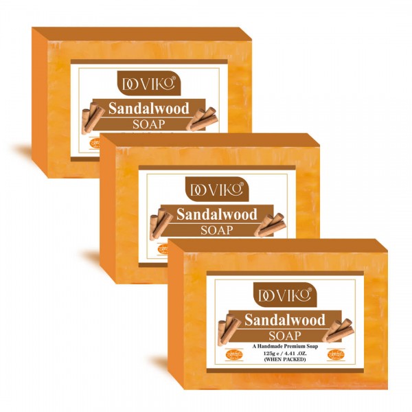 Doviko Handmade Sandalwood Soaps - Main - Pack of 3