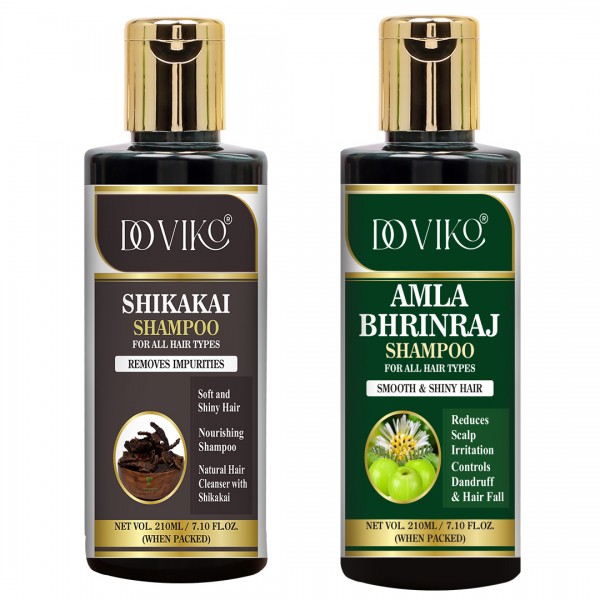 Amla Bhringraj and Shikakai Shampoo - Front - Pack of 2