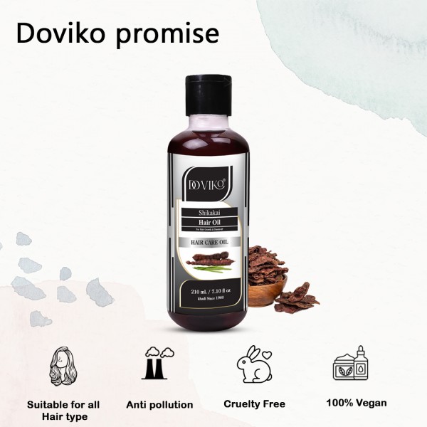 Doviko Natural Shikakai Hair Oil for Hair Growth - Pack of 1 (210 ML) - Promise