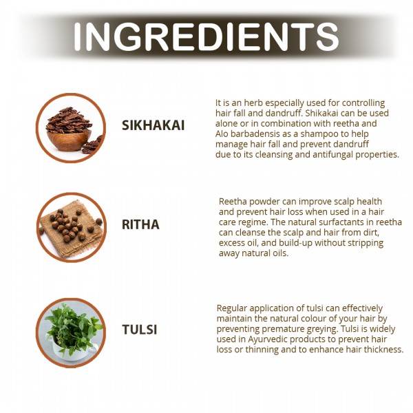 Doviko Natural Shikakai Shampoo - Pack of 2 - Ingredients