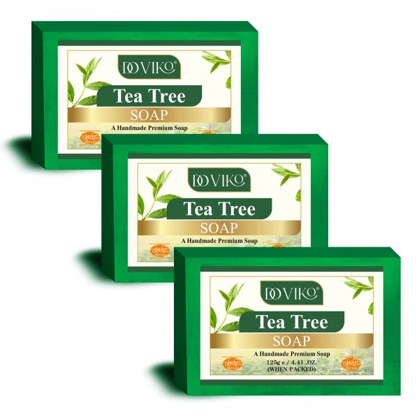 Tea Tree Soaps - Front - Pack of 3