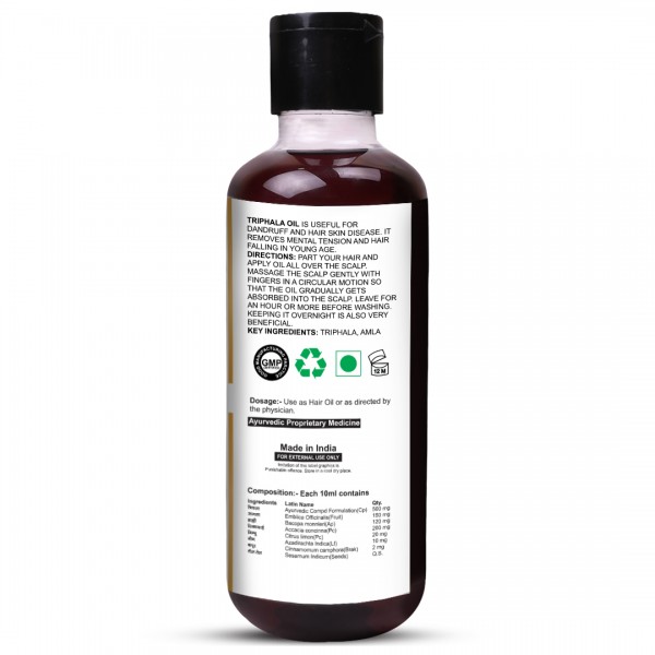 Doviko Pure & Natural Trifla Hair Oil - Pack of 2 (420 ml) - Back