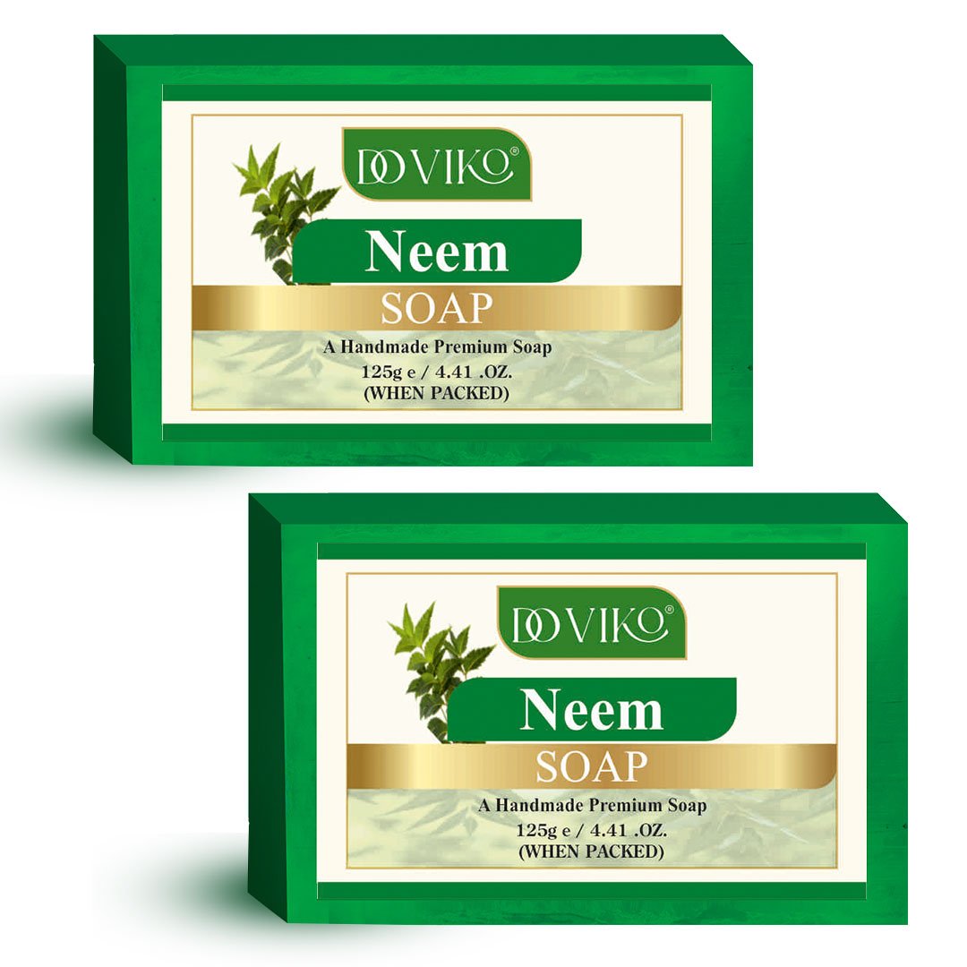 Doviko Pure Natural Neem Bathing Soaps - 2x125g (250g)