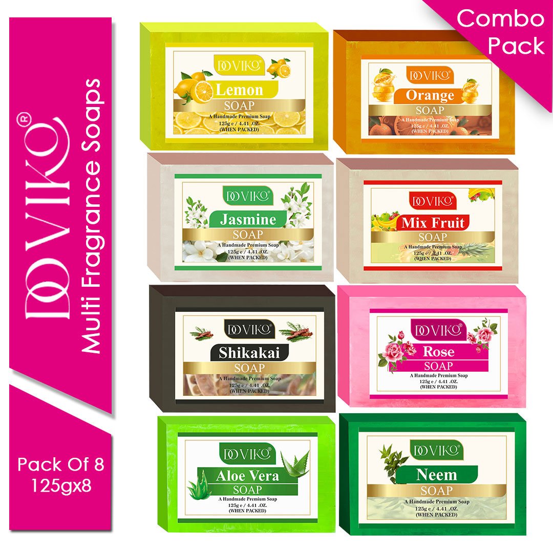 Doviko Organic Multiple Variants Soaps Combo - 8x125g