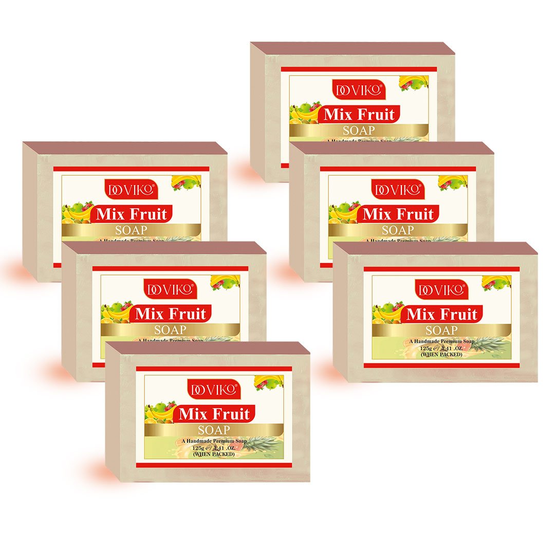 Doviko Natural & Pure Mix Fruit Soaps - 6x125
